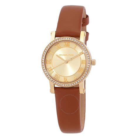 michael kors women's petite norie crystal blush leather watch|Michael Kors Norie Petite Ladies Leather Watch MK2708.